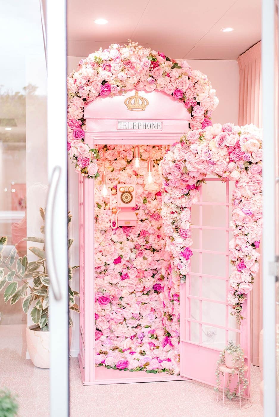 Floral london phone booth