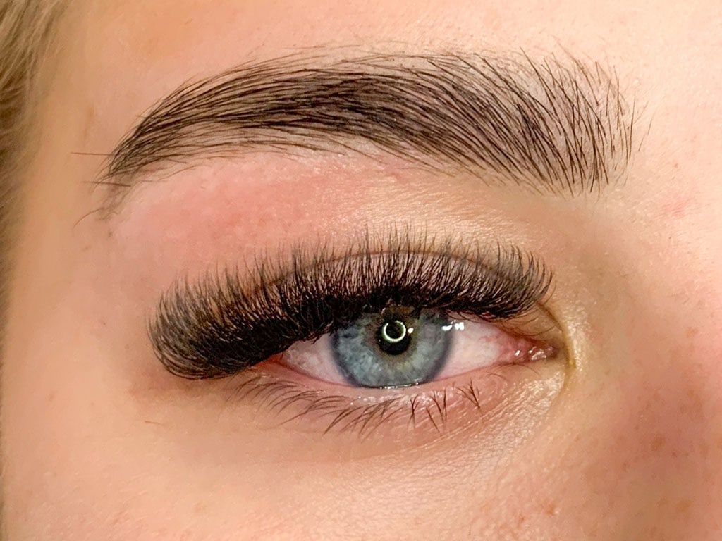 Very full eyelash extensions