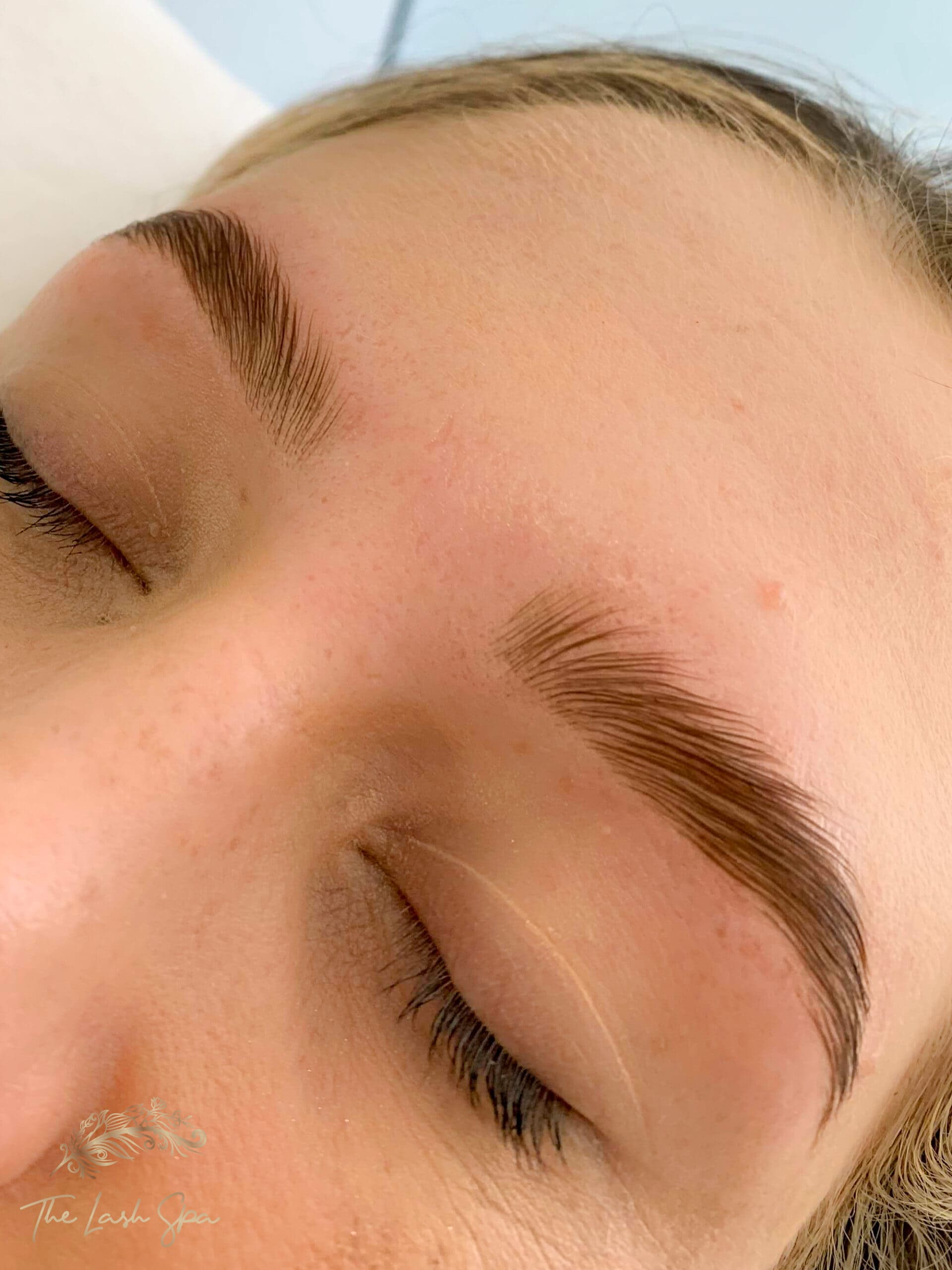 Laminated brows with a fuller brushed-up finish at The Lash Spa