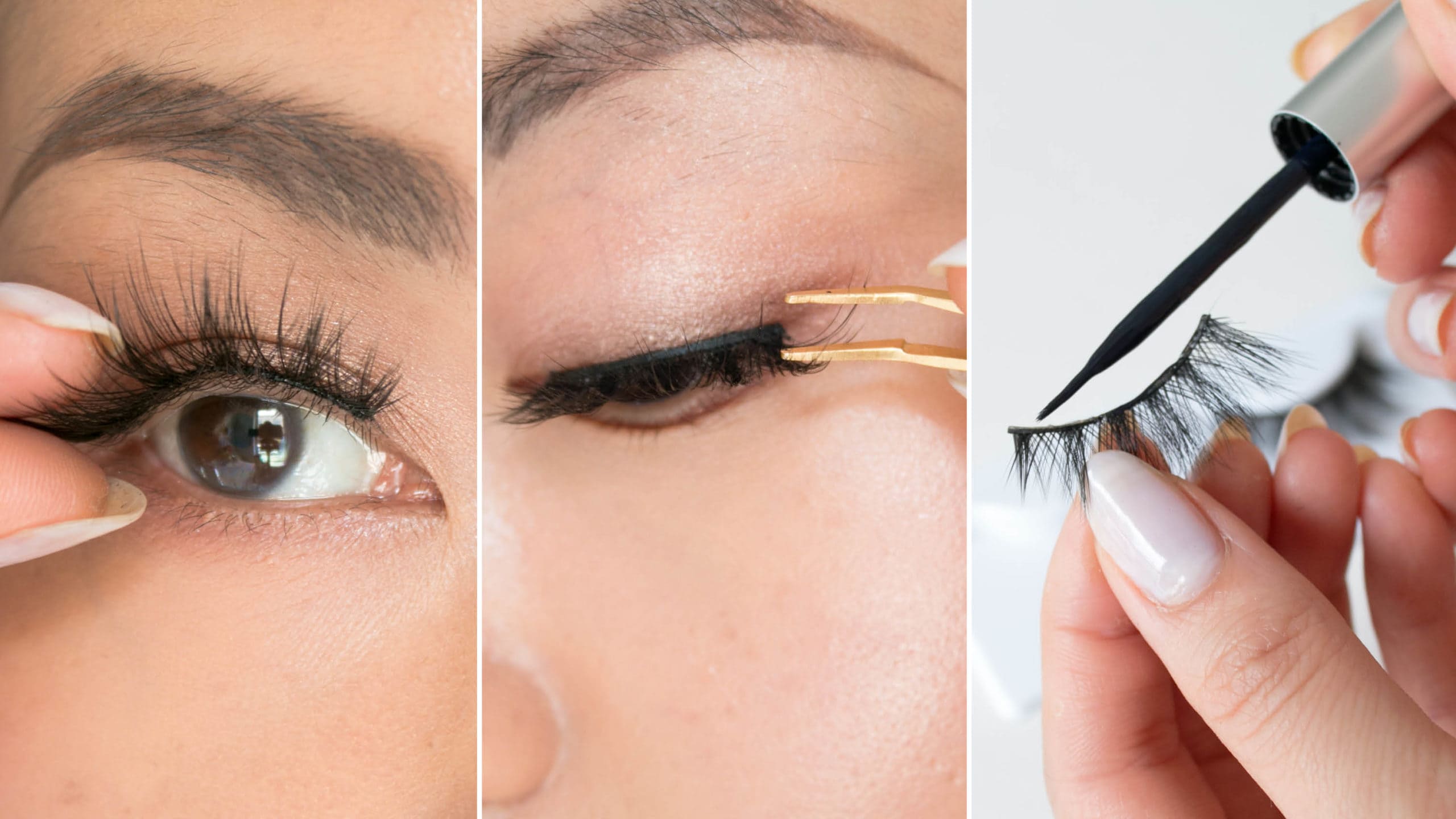 applying strip lashes • The Lash Spa