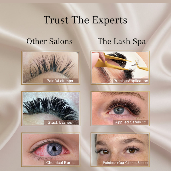Educating clients on the importance of proper lash application by a trained technician 