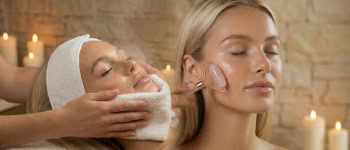 Close-up of a woman receiving eyelash extensions at The Lash Spa in Australia. Enhancing natural beauty with expert lash services.